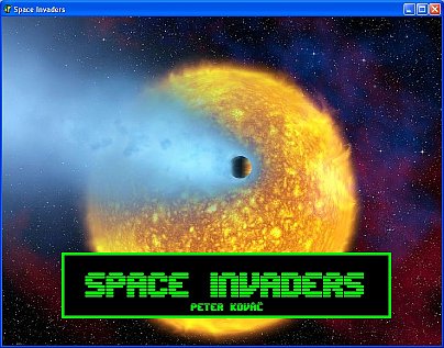 Hra Space Invaders - úvodný obrázok